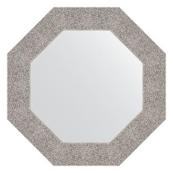 Зеркало в багетной раме Evoform чеканка серебряная 90 мм 61x61 см
