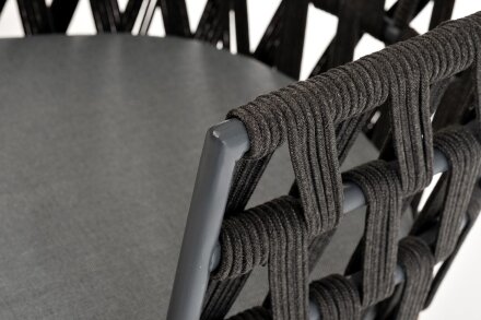 Плетеный стул Диего из дуба, темно-серый в Казани 