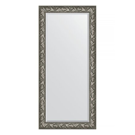 Зеркало с фацетом в багетной раме Evoform византия серебро 99 мм 79х169 см в Казани 