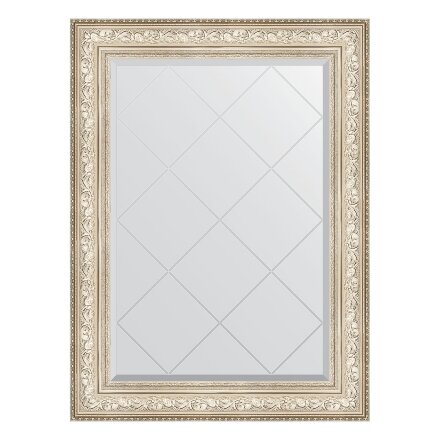 Зеркало с гравировкой в багетной раме Evoform виньетка серебро 109 мм 80x108 см в Казани 