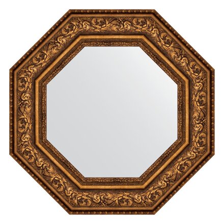 Зеркало в багетной раме Evoform виньетка состаренная бронза 109 мм 60,6х60,6 см в Казани 