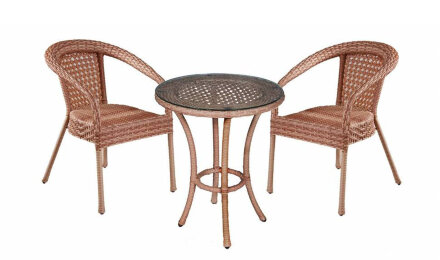 Комплект DECO 2 с круглым столом, светло-коричневый в Казани 