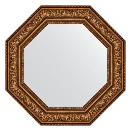 Зеркало в багетной раме Evoform виньетка состаренная бронза 109 мм 70,6х70,6 см в Казани 