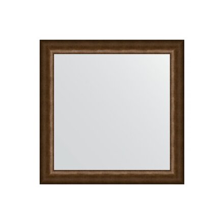 Зеркало в багетной раме Evoform состаренная бронза 66 мм 66х66 см в Казани 