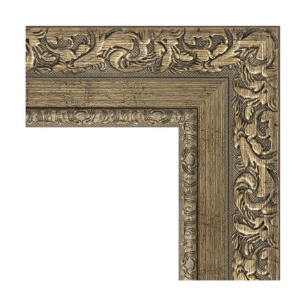 Зеркало с гравировкой в багетной раме Evoform виньетка античная латунь 85 мм 75x157 см в Казани 