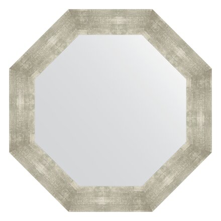 Зеркало в багетной раме Evoform алюминий 90 мм 71x71 см в Казани 