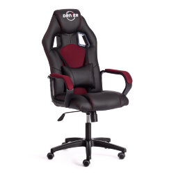 Кресло компьютерное TC Driver искусственная кожа чёрное с бордовым 55х49х126 см