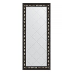 Зеркало с гравировкой в багетной раме Evoform черный ардеко 81 мм 65x154 см