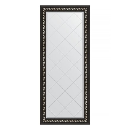 Зеркало с гравировкой в багетной раме Evoform черный ардеко 81 мм 65x154 см в Казани 