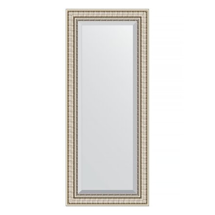 Зеркало с фацетом в багетной раме Evoform серебряный акведук 93 мм 62х147 см в Казани 