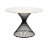 Обеденный интерьерный стол Луна из керамики, белый глянцевый в Казани 
