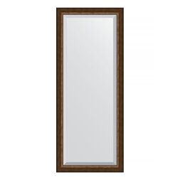 Зеркало с фацетом в багетной раме Evoform состаренная бронза 66 мм 62х152 см