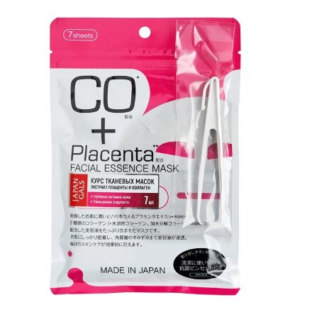 Маска для лица Japan Gals CO и Placenta facial Essence Mask 7 шт в Казани 
