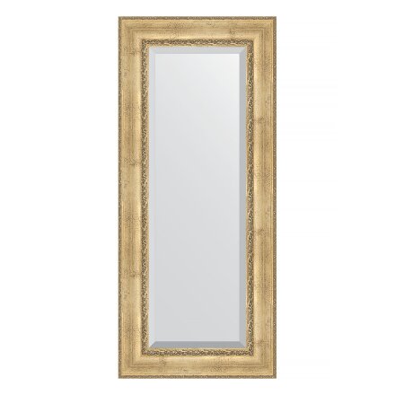 Зеркало с фацетом в багетной раме Evoform состаренное серебро с орнаментом 120 мм 62х142 см в Казани 