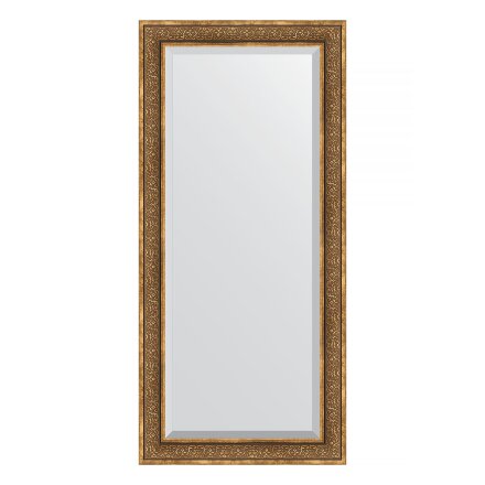 Зеркало с фацетом в багетной раме Evoform вензель бронзовый 101 мм 79х169 см в Казани 