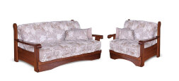 Комплект мягкой мебели Рея с деревянными подлокотниками