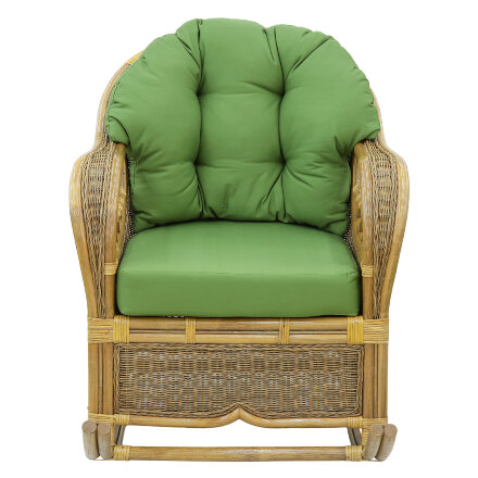 Кресло-качалка Rattan grand Brown с подушками в Казани 