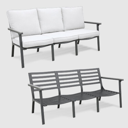 Комплект мебели Greenpatio серый с белым 4 предмета в Казани 