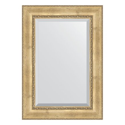 Зеркало с фацетом в багетной раме Evoform состаренное серебро с орнаментом 120 мм 72х102 см в Казани 