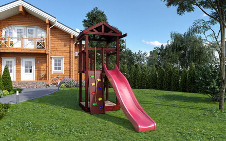 Детский игровой комплекс Панда Фани Tower со скалодромом в Казани 