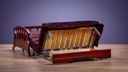 Диван аккордеон Канопус с деревянными подлокотниками в Казани 