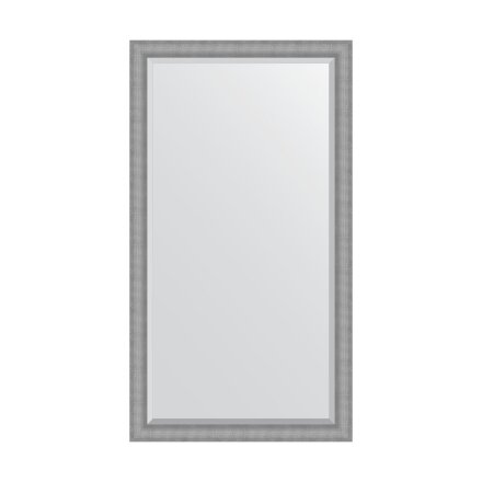 Зеркало напольное с фацетом  в багетной раме Evoform серебряная кольчуга 88 мм 112x202 см в Казани 