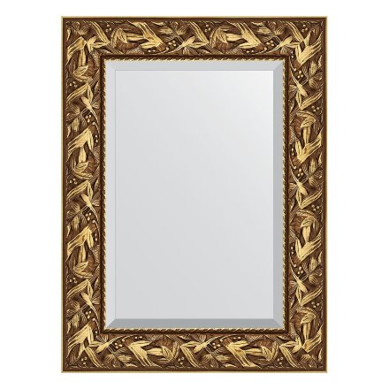 Зеркало с фацетом в багетной раме Evoform византия золото 99 мм 59х79 см в Казани 