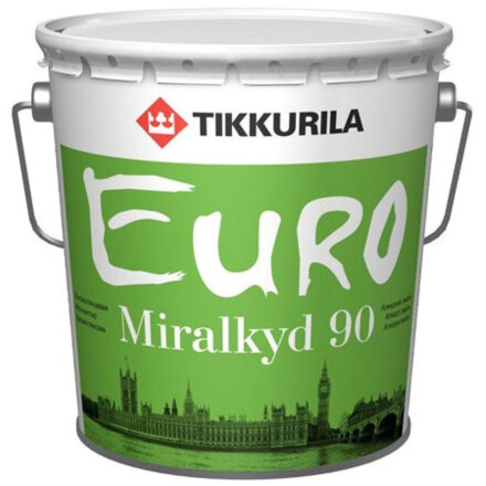 Эмаль алкидная высокоглянцевая Tikkurila Euro Miralkyd 90 база с 2.7л в Казани 