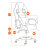 Кресло компьютерное TC Driver флок коричневое 55х49х126 см в Казани 