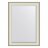 Зеркало с фацетом в багетной раме Evoform белая кожа с хромом 78 мм 74х104 см в Казани 