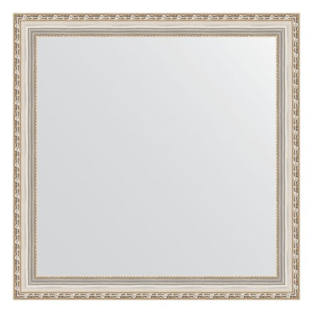 Зеркало в багетной раме Evoform версаль серебро 64 мм 75х75 см в Казани 