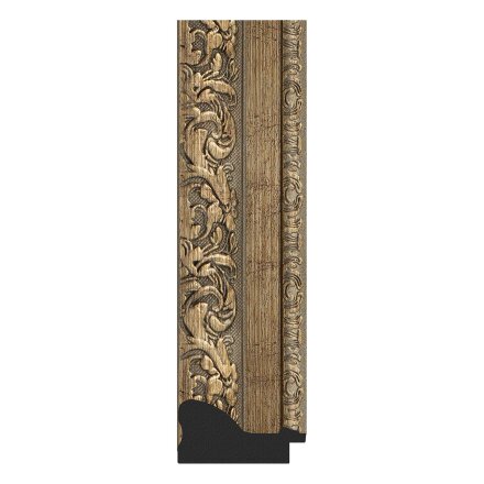 Зеркало с гравировкой в багетной раме Evoform виньетка античная латунь 85 мм 65x155 см в Казани 