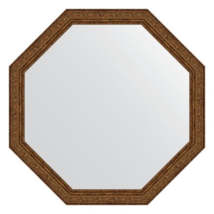 Зеркало в багетной раме Evoform виньетка состаренная бронза 56 мм 70,4х70,4 см в Казани 