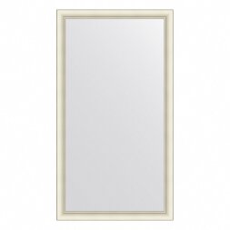 Зеркало в багетной раме Evoform белый с серебром 60 мм 74х134 см
