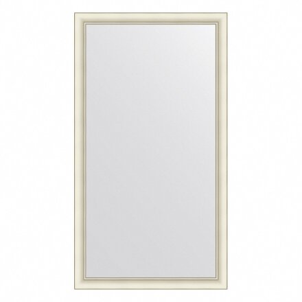 Зеркало в багетной раме Evoform белый с серебром 60 мм 74х134 см в Казани 