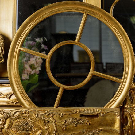 Зеркало Glasar круглое золотистое 70x4x70 см в Казани 