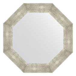 Зеркало в багетной раме Evoform алюминий 90 мм  66,6х66,6 см