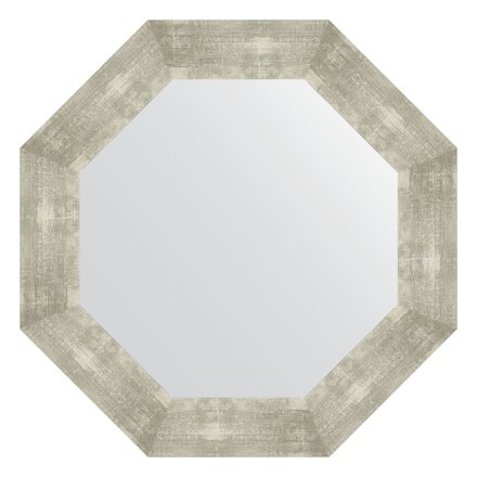 Зеркало в багетной раме Evoform алюминий 90 мм  66,6х66,6 см в Казани 