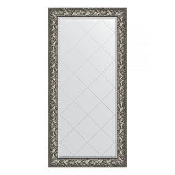 Зеркало с гравировкой в багетной раме Evoform византия серебро 99 мм 79x161 см
