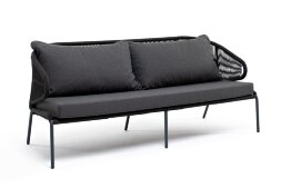 Трехместный диван из роупа Милан темно-серый