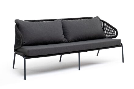 Трехместный диван из роупа Милан темно-серый в Казани 