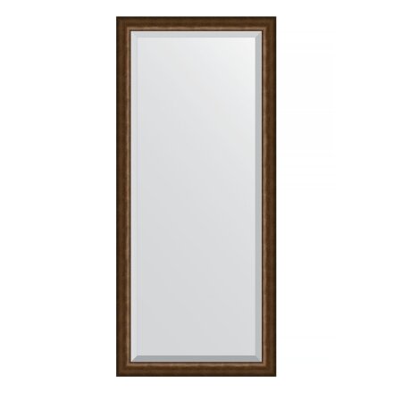 Зеркало с фацетом в багетной раме Evoform состаренная бронза 66 мм 72х162 см в Казани 
