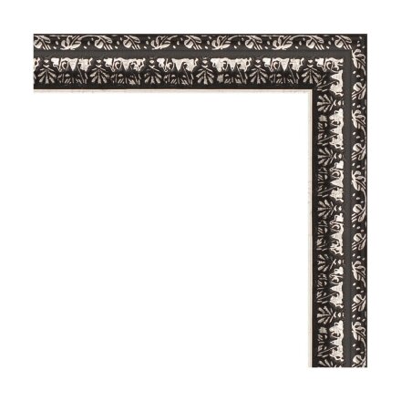 Зеркало в багетной раме Evoform черненое серебро 38 мм 70х130 см в Казани 