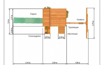 Детский игровой комплекс Клубный Домик 2 в Казани 