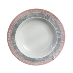 Тарелка глубокая Thun Яна 22 см серый мрамор