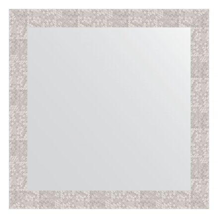 Зеркало в багетной раме Evoform соты алюминий 70 мм 76х76 см в Казани 