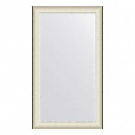 Зеркало в багетной раме Evoform белая кожа с хромом 78 мм 68х118 см в Казани 