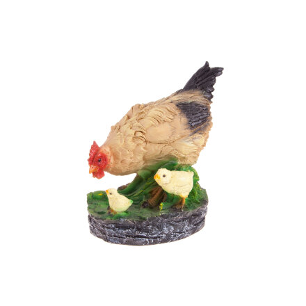 Фигура садовая Курица с цыплятами 23 см (F138) в Казани 