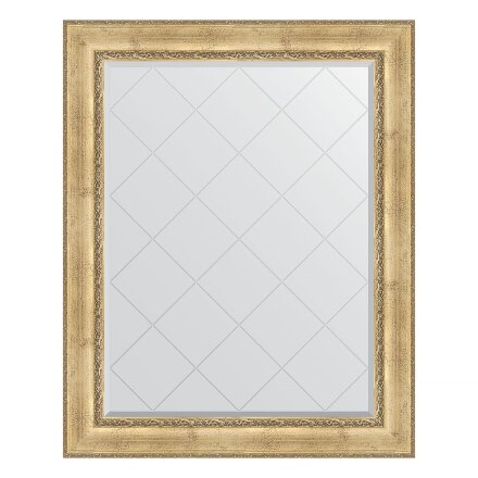 Зеркало с гравировкой в багетной раме Evoform состаренное серебро с орнаментом 120 мм 102x127 см в Казани 