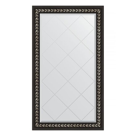 Зеркало с гравировкой в багетной раме Evoform черный ардеко 81 мм 75x129 см в Казани 